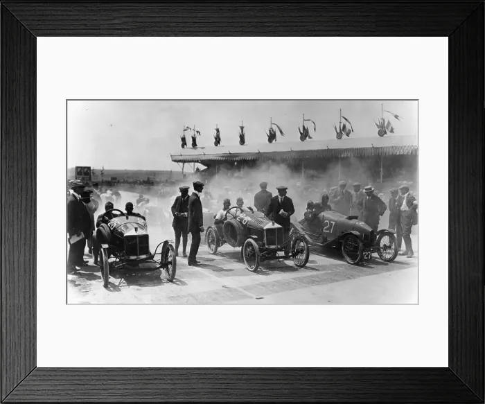 Framed Print : The starting line at the Grand Prix de L'ACF des Cyclecars, Amiens, France, 1913 Framed Print : The starting line at the Grand Prix de L'ACF des Cyclecars, Amiens, France, 1913