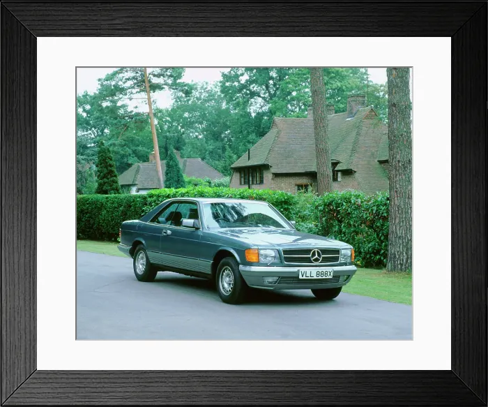 Framed Print : 1982 Mercedes Benz 500 SEC Coupe