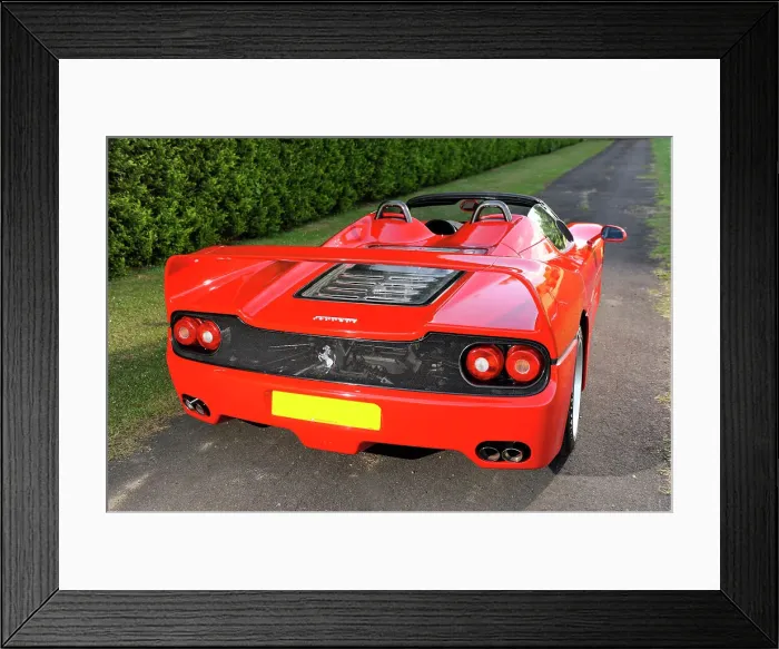 Framed Print : Ferrari F50 1996. Artist: Simon Clay Framed Print : Ferrari F50 1996. Artist: Simon Clay