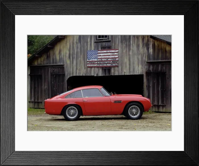 Framed Print : Aston Martin DB4 GT by Touring 1960. Artist: Simon Clay Framed Print : Aston Martin DB4 GT by Touring 1960. Artist: Simon Clay