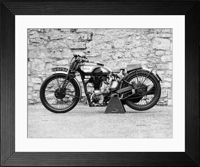 Framed Print : Norton motorbike, an International Model 30, 1932