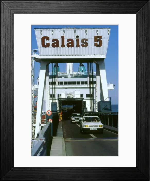 Framed Print : Cars boarding ferry at Calais Framed Print : Cars boarding ferry at Calais