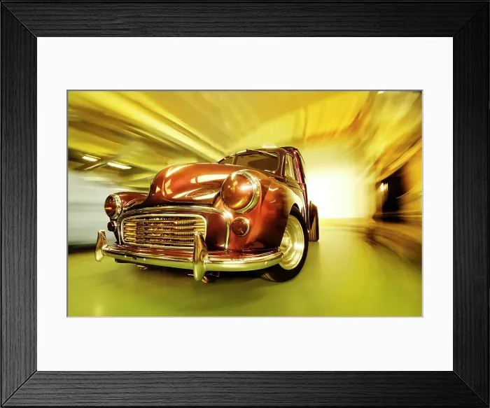 Framed Print : Customised Morris Minor Van Framed Print : Customised Morris Minor Van