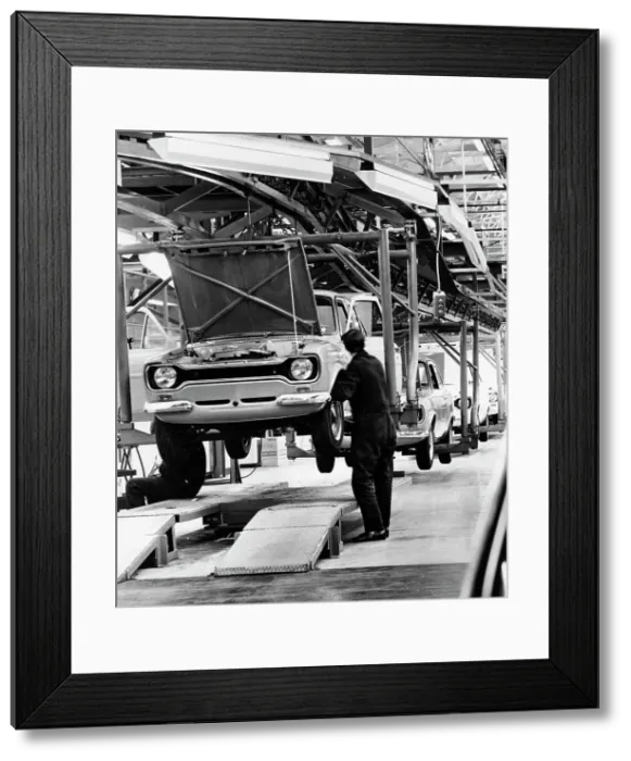 Framed Print : Ford Escort production line, 1973 Framed Print : Ford Escort production line, 1973