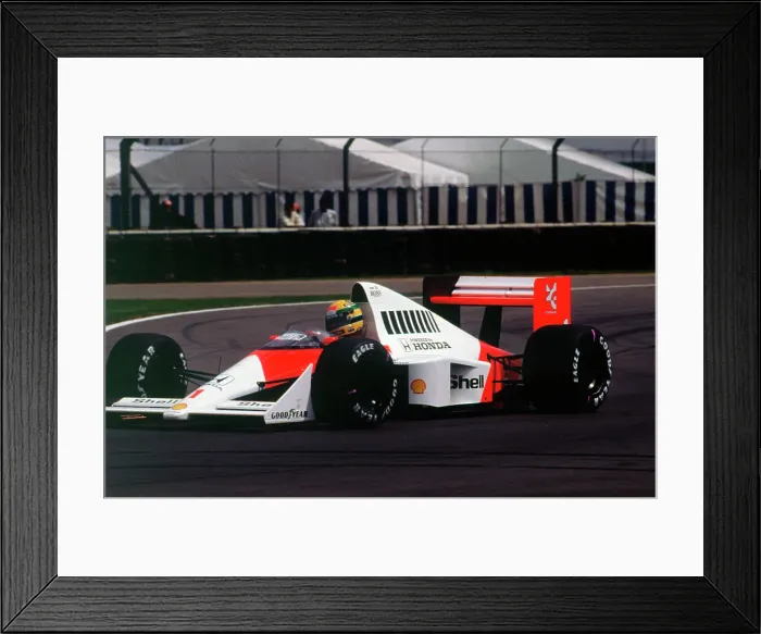 Framed Print : Ayrton Senna in the McLaren MP4-5 at 1989 British Grand Prix, Silverstone Framed Print : Ayrton Senna in the McLaren MP4-5 at 1989 British Grand Prix, Silverstone