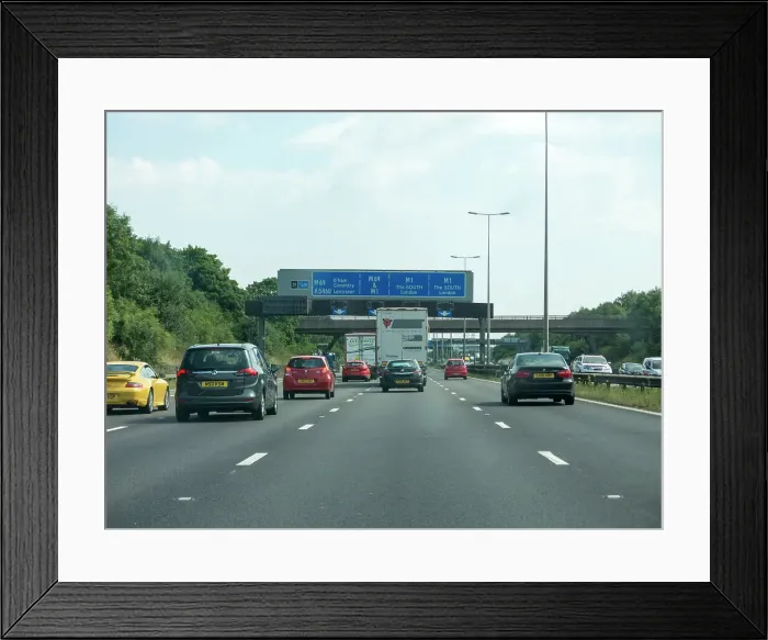 Framed Print : Traffic on the M6 Motorway 2014 Framed Print : Traffic on the M6 Motorway 2014
