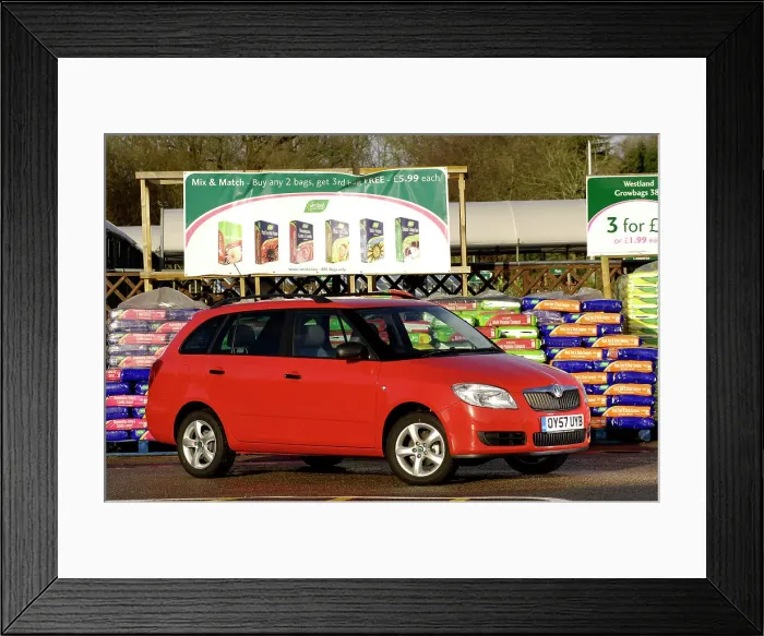 Framed Print : Skoda Fbia Estate HTP 1-2 2007. Artist: Simon Clay Framed Print : Skoda Fbia Estate HTP 1-2 2007. Artist: Simon Clay