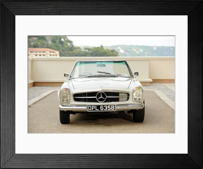 Framed Print : Mercedes Benz 230SL 1963. Artist: Simon Clay Framed Print : Mercedes Benz 230SL 1963. Artist: Simon Clay