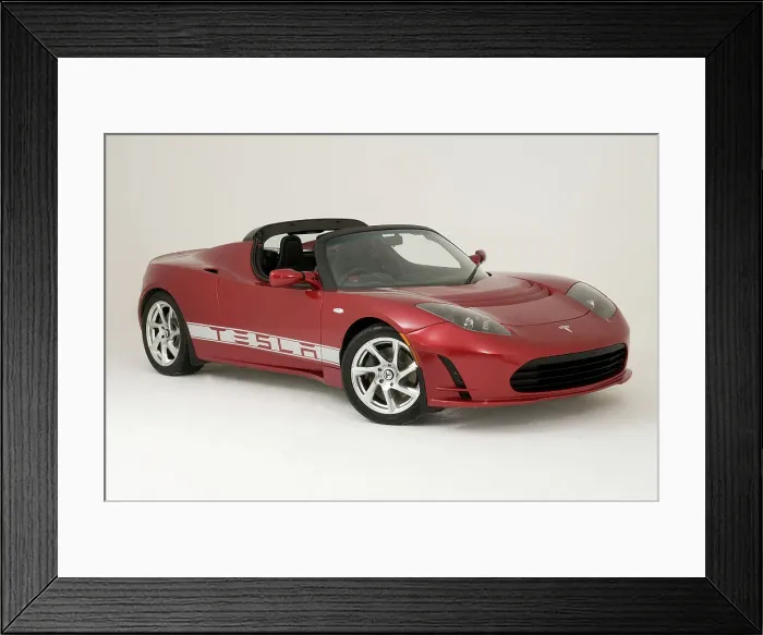 Framed Print : 2010 Tesla Roadster Framed Print : 2010 Tesla Roadster