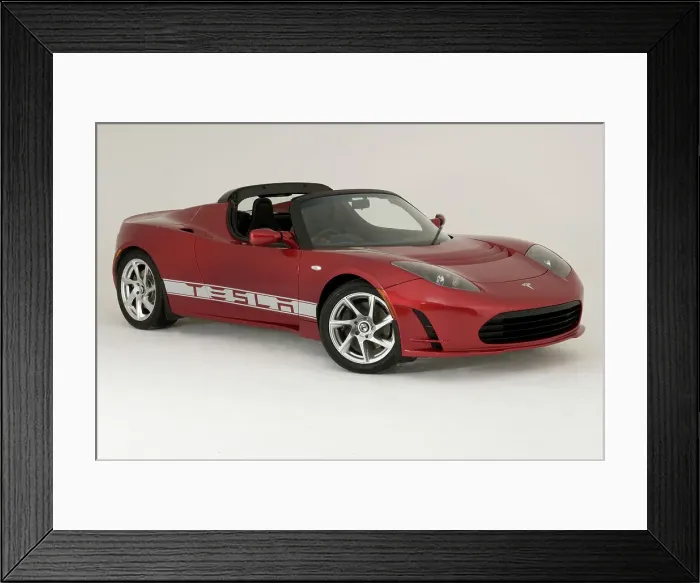 Framed Print : 2010 Tesla Roadster Framed Print : 2010 Tesla Roadster