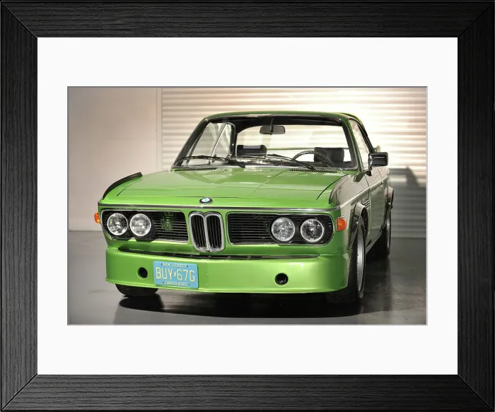 Framed Print : BMW 3.0 CSL BAT 1975. Artist: Simon Clay Framed Print : BMW 3.0 CSL BAT 1975. Artist: Simon Clay