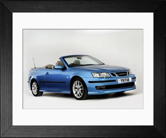 Framed Print : 2007 Saab 9-3 Cabriolet