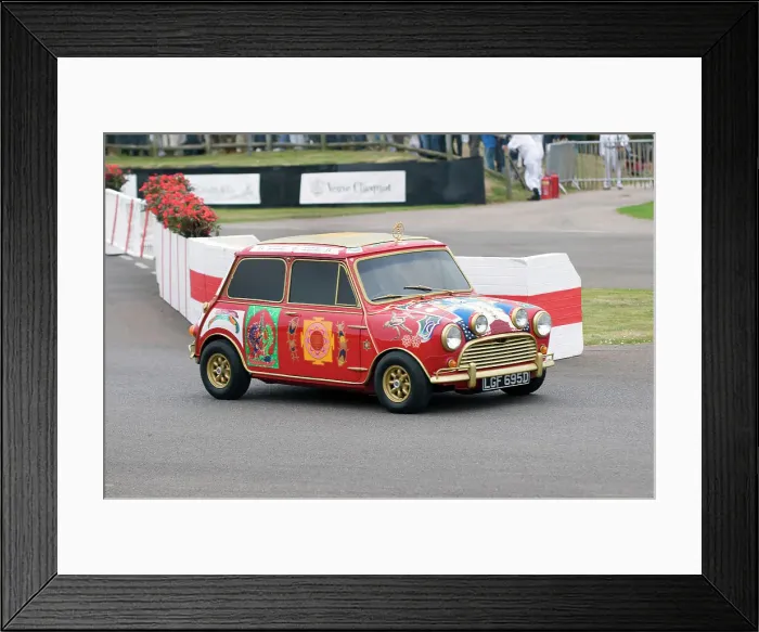 Framed Print : 1969 Austin Mini Coopers owned by Beatle George Harrison Framed Print : 1969 Austin Mini Coopers owned by Beatle George Harrison