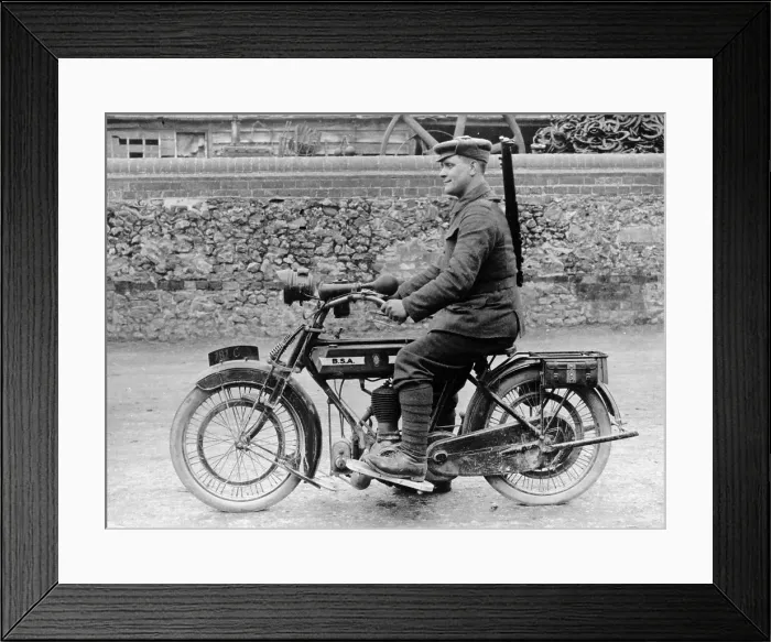 Framed Print : 1918 500cc BSA WD motorcycle, (c1918?) Framed Print : 1918 500cc BSA WD motorcycle, (c1918?)
