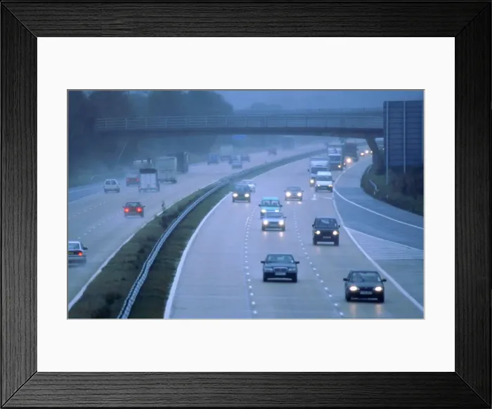 Framed Print : M27 Motorway in poor weather Framed Print : M27 Motorway in poor weather