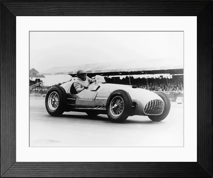 Framed Print : Froilan Gonzalez driving a Ferrari, early 1950s Framed Print : Froilan Gonzalez driving a Ferrari, early 1950s