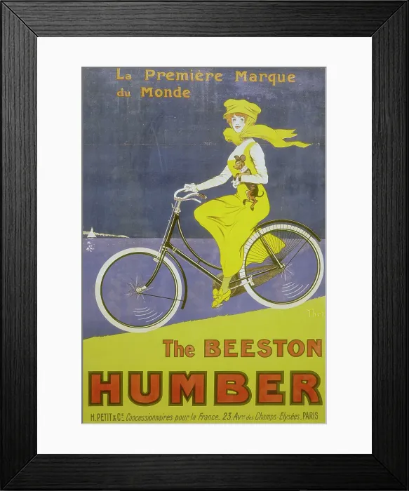 Framed Print : Poster advertising Humber bicycles, late 19th-early 20th century Framed Print : Poster advertising Humber bicycles, late 19th-early 20th century