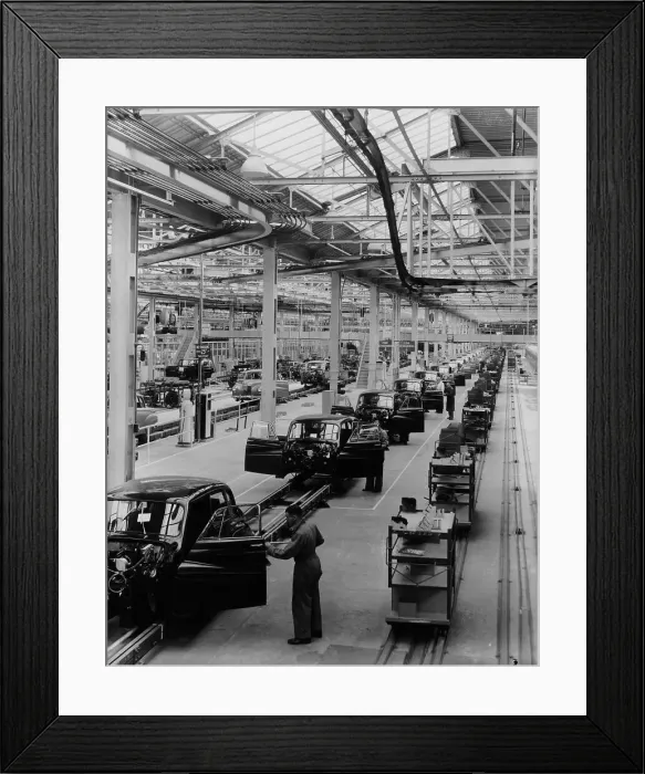 Framed Print : Daimler factory, 1950s Framed Print : Daimler factory, 1950s