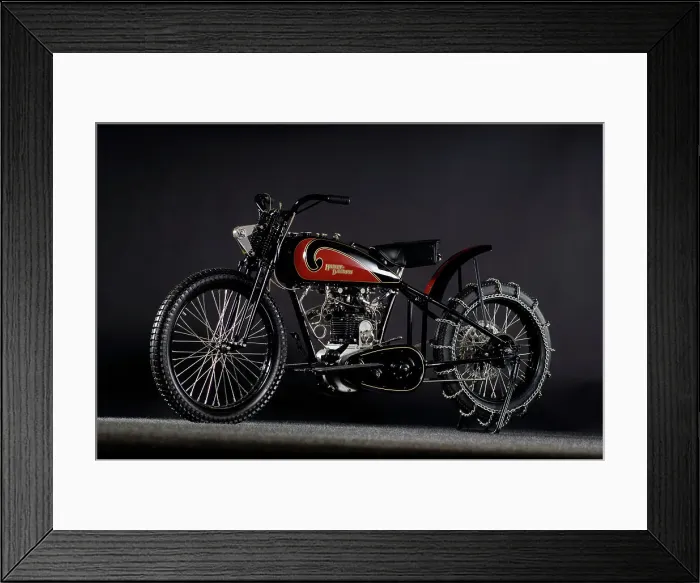 Framed Print : Harley Davidson OHV peashooter 1901. Artist: Simon Clay Framed Print : Harley Davidson OHV peashooter 1901. Artist: Simon Clay
