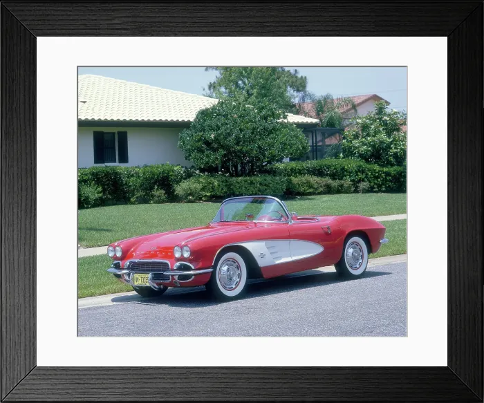 Framed Print : 1961 Chevrolet Corvette