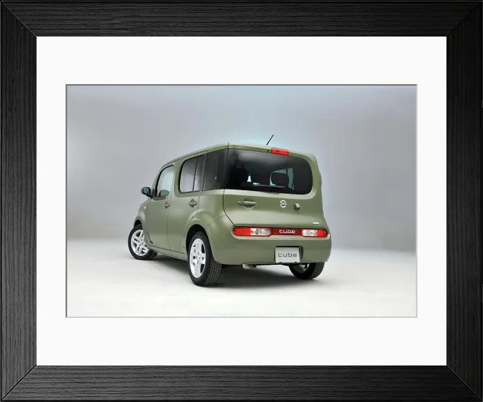 Framed Print : Nissan Cube 2008. Artist: Simon Clay Framed Print : Nissan Cube 2008. Artist: Simon Clay