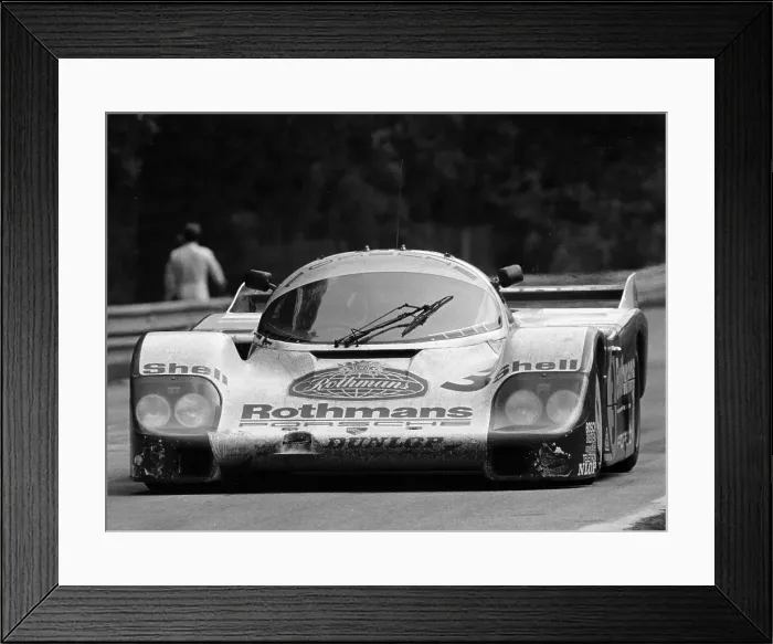 Framed Print : Porsche 956 on its way to winning the Le Mans 24 Hour Race, France, 1983 Framed Print : Porsche 956 on its way to winning the Le Mans 24 Hour Race, France, 1983