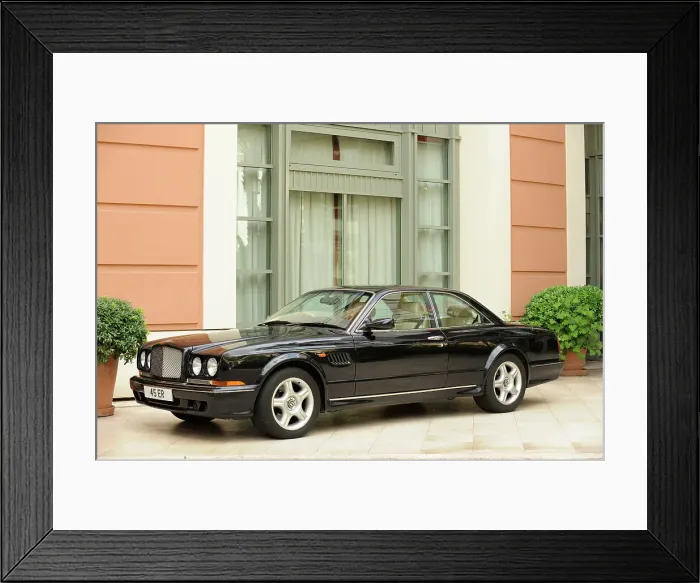 Framed Print : Bentley Continental 2001. Artist: Simon Clay Framed Print : Bentley Continental 2001. Artist: Simon Clay
