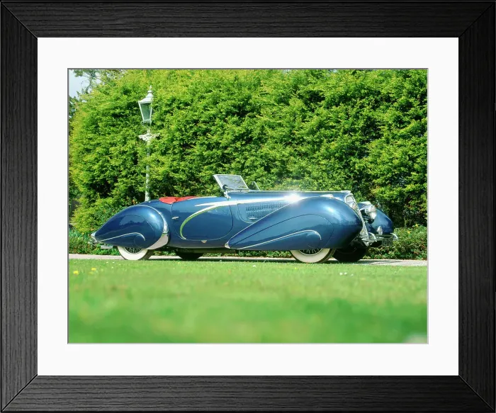 Framed Print : 1938 Delahaye 135, Figoni and Falaschi coachwork Framed Print : 1938 Delahaye 135, Figoni and Falaschi coachwork