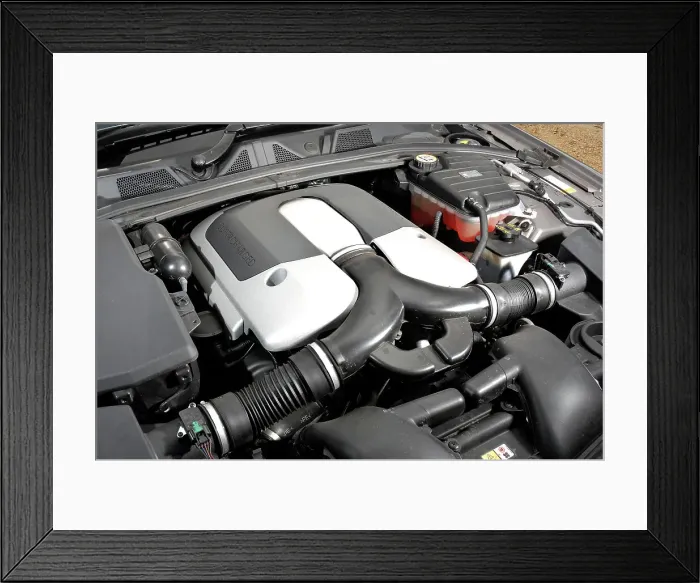 Framed Print : 2008 Jaguar XF SV8 engine Framed Print : 2008 Jaguar XF SV8 engine