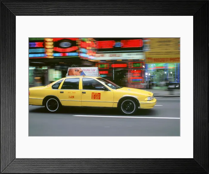 Framed Print : New York Yellow Taxi cab, 1995 Framed Print : New York Yellow Taxi cab, 1995