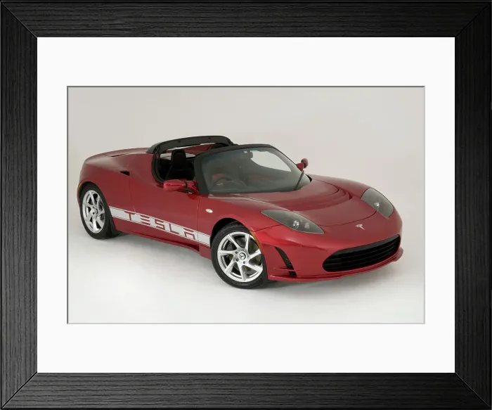 Framed Print : 2010 Tesla Roadster Framed Print : 2010 Tesla Roadster
