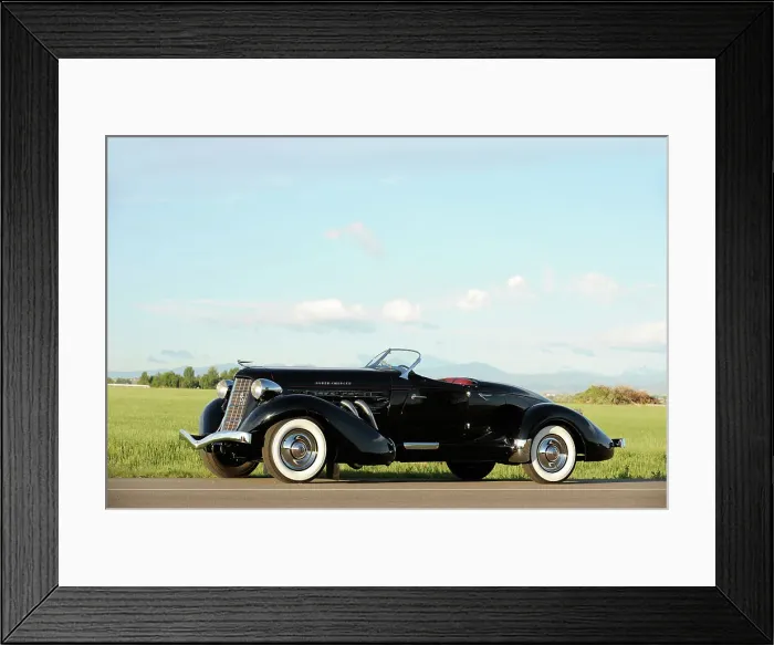 Framed Print : Auburn 852 SC Speedster 1936. Artist: Simon Clay Framed Print : Auburn 852 SC Speedster 1936. Artist: Simon Clay