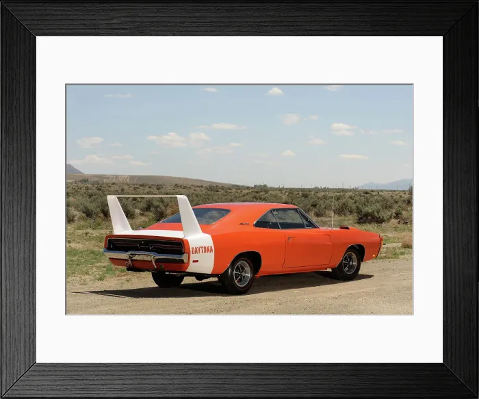 Framed Print : Dodge Charger Daytona 440 1969. Artist: Simon Clay Framed Print : Dodge Charger Daytona 440 1969. Artist: Simon Clay