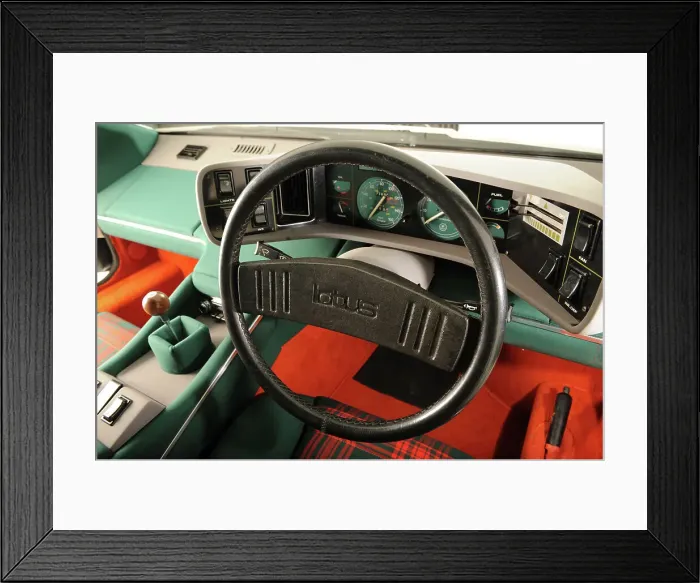 Framed Print : Lotus Esprit 1977 from the James Bond film The Spy Who Loved Me. Artist: Simon Clay Framed Print : Lotus Esprit 1977 from the James Bond film The Spy Who Loved Me. Artist: Simon Clay