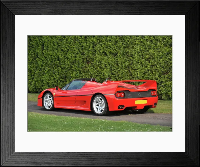 Framed Print : Ferrari F50 1996. Artist: Simon Clay Framed Print : Ferrari F50 1996. Artist: Simon Clay