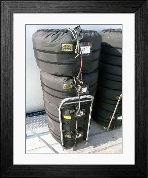 Framed Print : Formula One tyre heatres 2013 Framed Print : Formula One tyre heatres 2013
