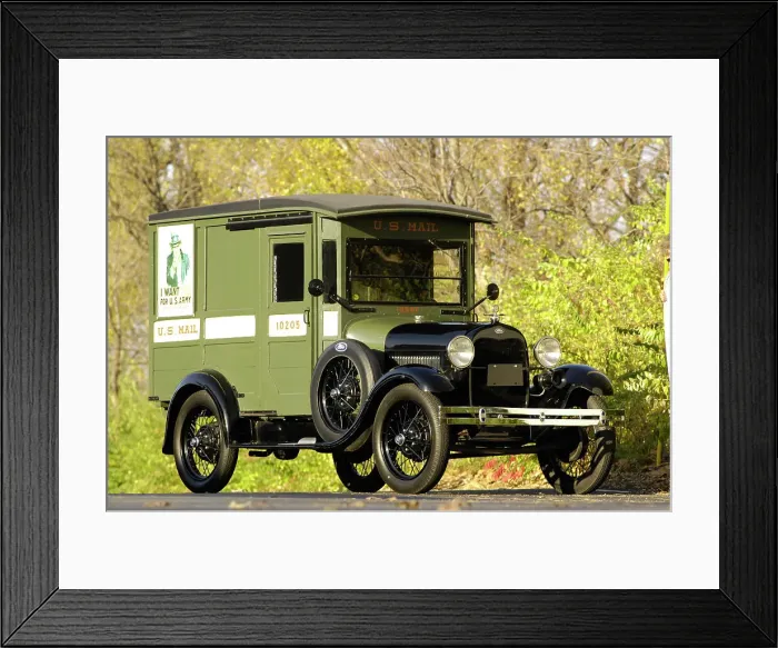 Framed Print : Ford Delivery van 1929. Artist: Simon Clay Framed Print : Ford Delivery van 1929. Artist: Simon Clay