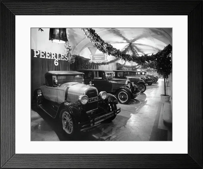 Framed Print : 1926 Peerless cars on display at Motor show Framed Print : 1926 Peerless cars on display at Motor show