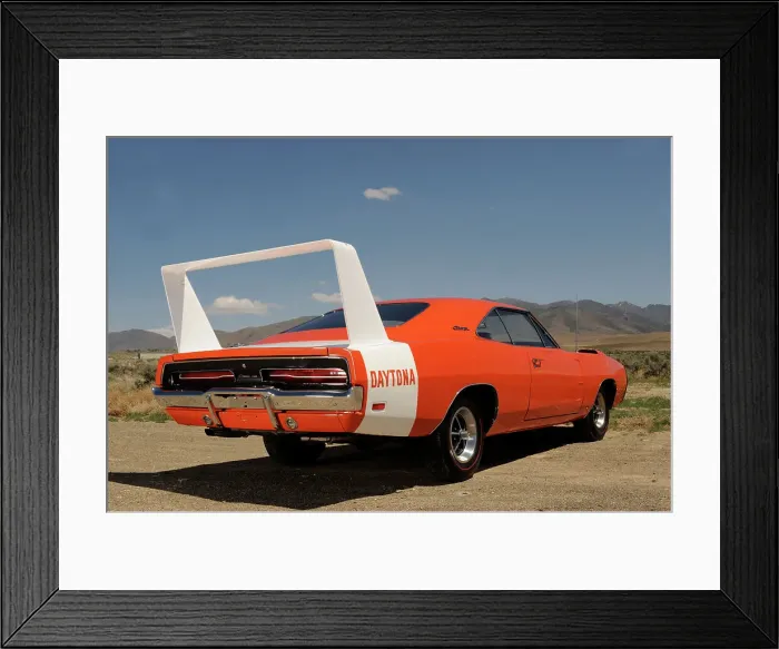 Framed Print : Dodge Charger Daytona 440 1969. Artist: Simon Clay Framed Print : Dodge Charger Daytona 440 1969. Artist: Simon Clay