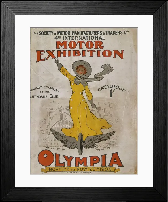 Framed Print : Poster advertising the Olympia Motor Exhibition, 1905 Framed Print : Poster advertising the Olympia Motor Exhibition, 1905
