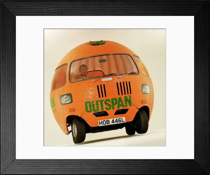 Framed Print : 1972 Mini Outspan Orange Framed Print : 1972 Mini Outspan Orange
