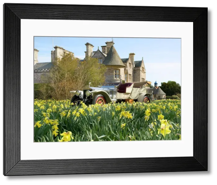 Framed Print : 1909 Rolls Royce in front of Palace House, Beaulieu Framed Print : 1909 Rolls Royce in front of Palace House, Beaulieu
