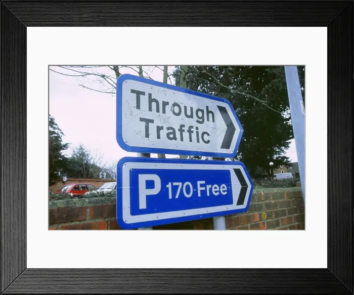 Framed Print : Road sign with graffiti Framed Print : Road sign with graffiti