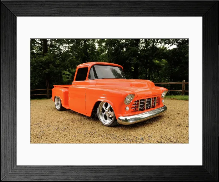 Framed Print : Chevrolet Model 3A Truck 1957. Artist: Simon Clay Framed Print : Chevrolet Model 3A Truck 1957. Artist: Simon Clay