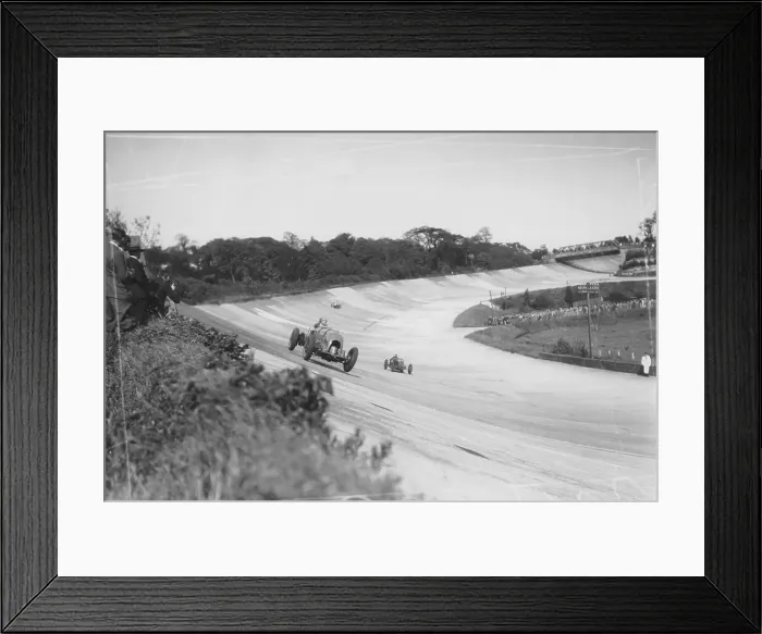 Framed Print : Henry Birkin in a Bentley, Brooklands, Surrey, (c1932?) Framed Print : Henry Birkin in a Bentley, Brooklands, Surrey, (c1932?)