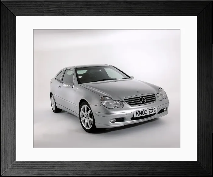 Framed Print : 2003 Mercedes Benz C200k Coupe Framed Print : 2003 Mercedes Benz C200k Coupe