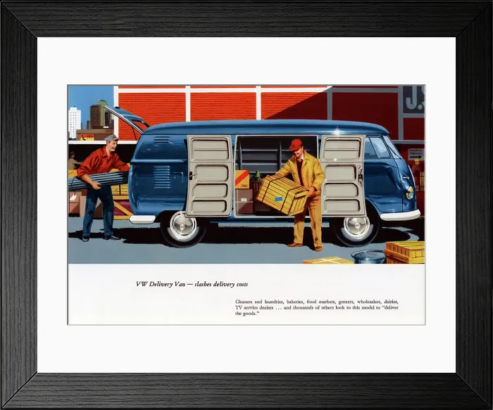 Framed Print : 1960 Volkswagen commercial vehicle brochure Framed Print : 1960 Volkswagen commercial vehicle brochure
