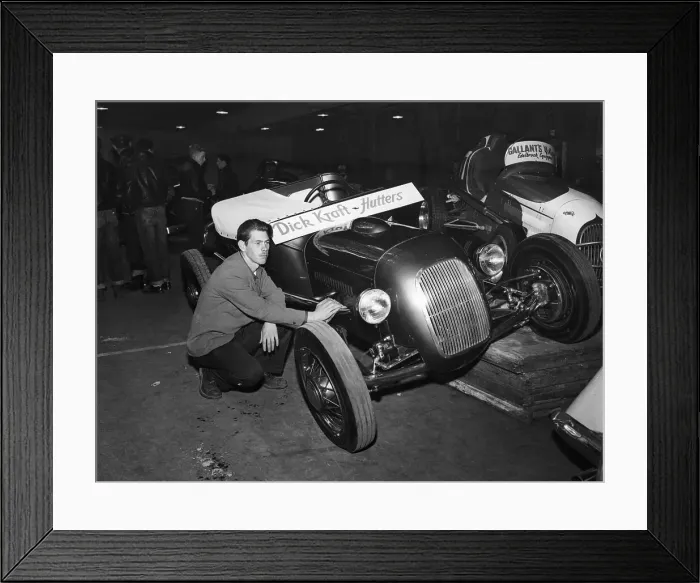 Framed Print : A typical bucket type American street rod, (c1950s?) Framed Print : A typical bucket type American street rod, (c1950s?)
