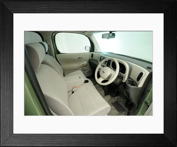 Framed Print : Nissan Cube 2008. Artist: Simon Clay Framed Print : Nissan Cube 2008. Artist: Simon Clay