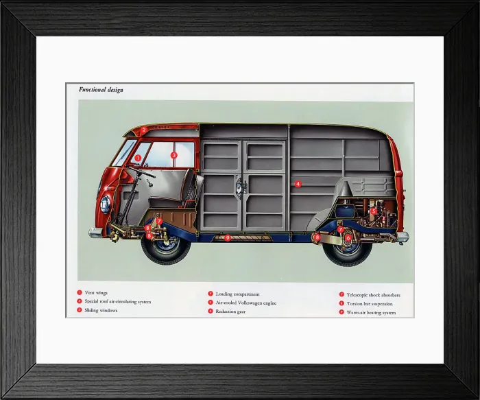 Framed Print : 1960 Volkswagen commercial vehicle brochure Framed Print : 1960 Volkswagen commercial vehicle brochure